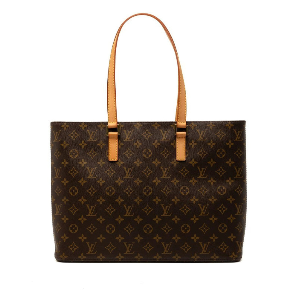 Louis Vuitton Monogram Luco Tote Bag Shoulder Brown Leather